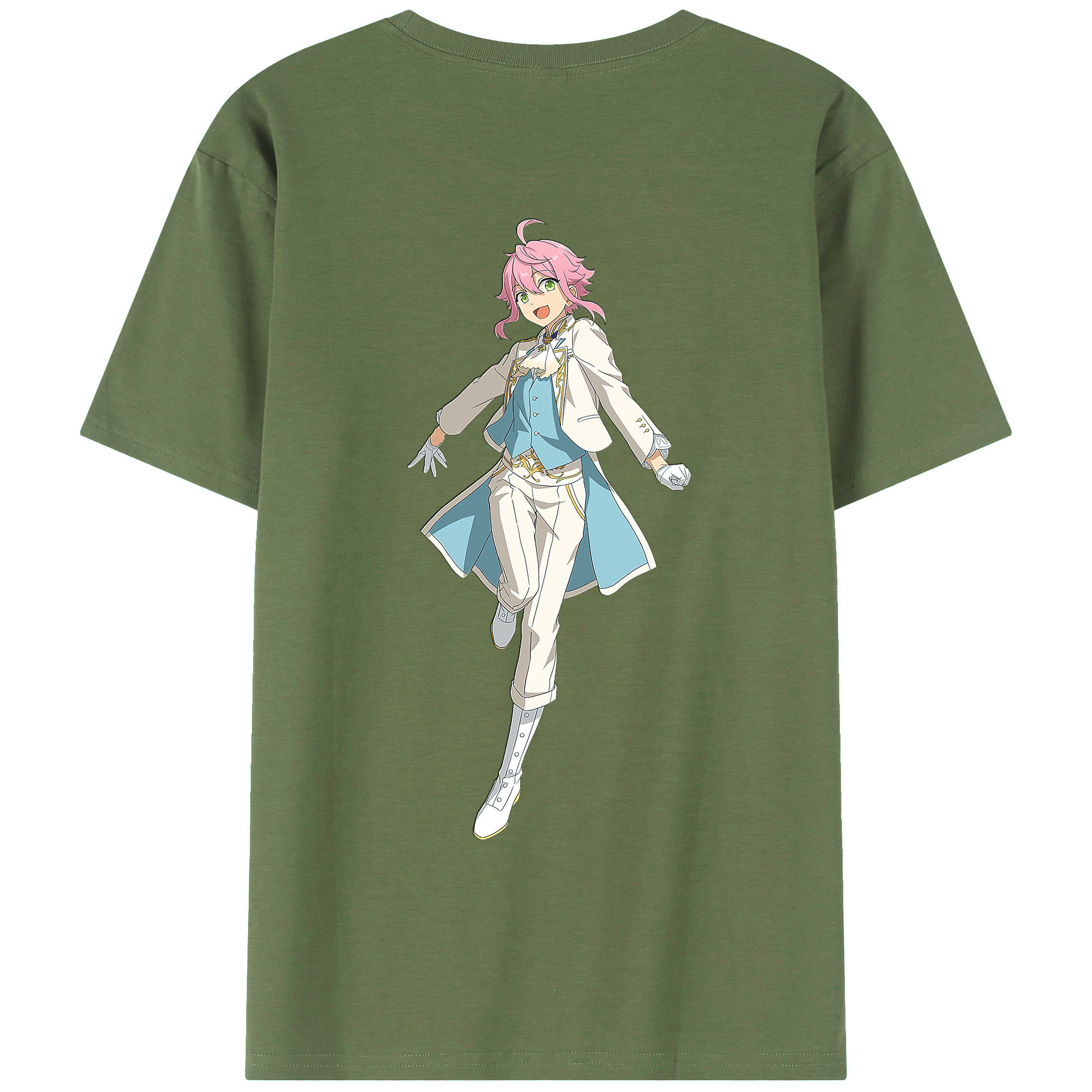 （画像用） あんさんぶるスターズ! Ensemble Stars 綿100％ メンズ半袖Tシャツ（バックプリント） 通気性